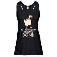 Mess With The Honk You Get The Bonk Ladies Essential Flowy Tank