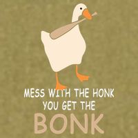Mess With The Honk You Get The Bonk Garment-Dyed Women's Muscle Tee