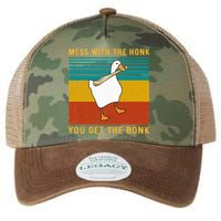 Mess With The Honk You Get The Bonk Funny Duck Goose Legacy Tie Dye Trucker Hat