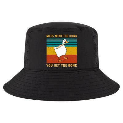 Mess With The Honk You Get The Bonk Funny Duck Goose Cool Comfort Performance Bucket Hat