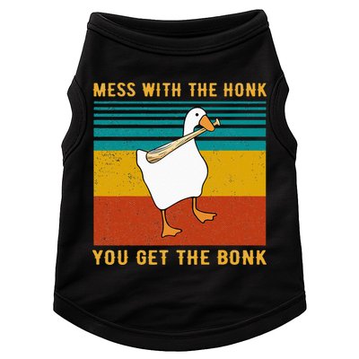 Mess With The Honk You Get The Bonk Funny Duck Goose Doggie Tank