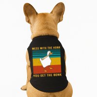 Mess With The Honk You Get The Bonk Funny Duck Goose Doggie Tank