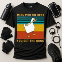 Mess With The Honk You Get The Bonk Funny Duck Goose Performance Shirt