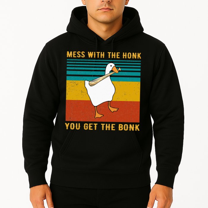 Mess With The Honk You Get The Bonk Funny Duck Goose Hoodie