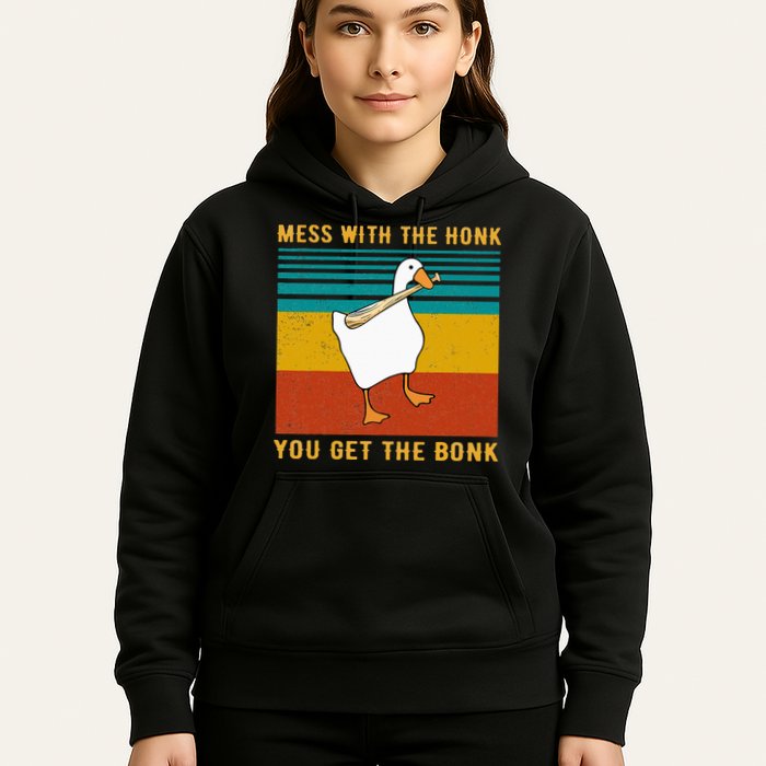 Mess With The Honk You Get The Bonk Funny Duck Goose Hoodie