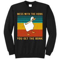 Mess With The Honk You Get The Bonk Funny Duck Goose Sweatshirt