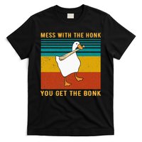 Mess With The Honk You Get The Bonk Funny Duck Goose T-Shirt