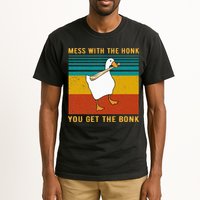 Mess With The Honk You Get The Bonk Funny Duck Goose Tall T-Shirt