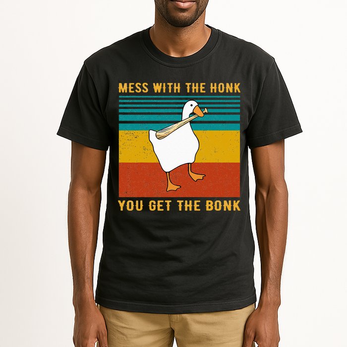 Mess With The Honk You Get The Bonk Funny Duck Goose Tall T-Shirt