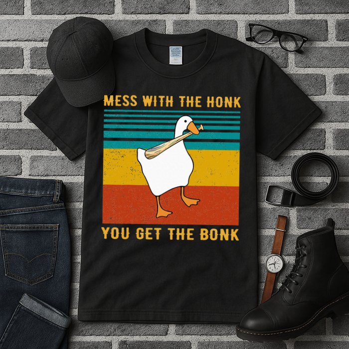 Mess With The Honk You Get The Bonk Funny Duck Goose Tall T-Shirt