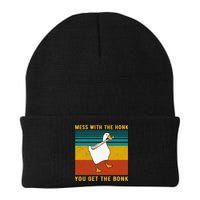 Mess With The Honk You Get The Bonk Funny Duck Goose Beanie