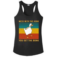 Mess With The Honk You Get The Bonk Funny Duck Goose Ladies PosiCharge Competitor Racerback Tank