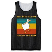 Mess With The Honk You Get The Bonk Funny Duck Goose Mesh Reversible Basketball Jersey Tank