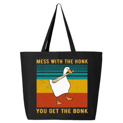 Mess With The Honk You Get The Bonk Funny Duck Goose 25L Jumbo Tote