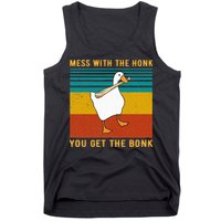 Mess With The Honk You Get The Bonk Funny Duck Goose Tank Top