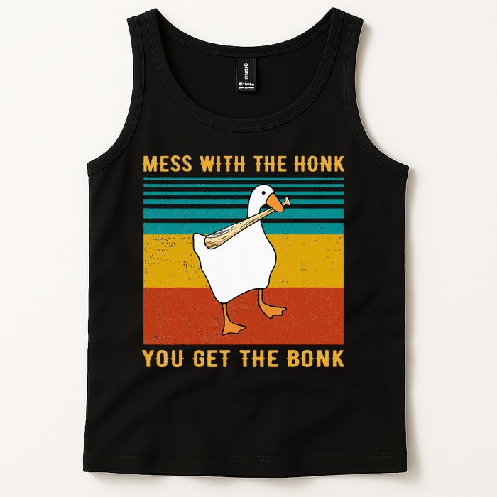 Mess With The Honk You Get The Bonk Funny Duck Goose Tank Top