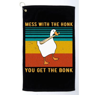 Mess With The Honk You Get The Bonk Funny Duck Goose Golf Towel