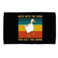 Mess With The Honk You Get The Bonk Funny Duck Goose Microfiber Hand Towel