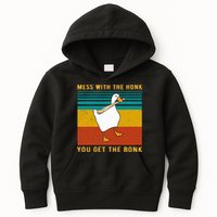 Mess With The Honk You Get The Bonk Funny Duck Goose Kids Hoodie
