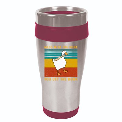 Mess With The Honk You Get The Bonk Funny Duck Goose 16oz Travel Tumbler