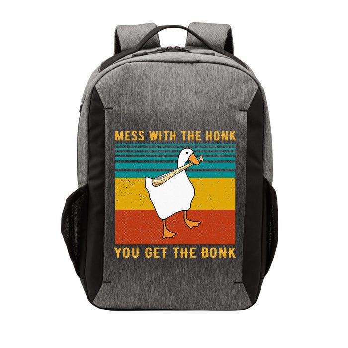 Mess With The Honk You Get The Bonk Funny Duck Goose Vector Backpack