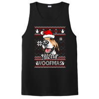 Merry Woofmas Tricolor Beagle Dog Santa Ugly Christmas PosiCharge Competitor Tank