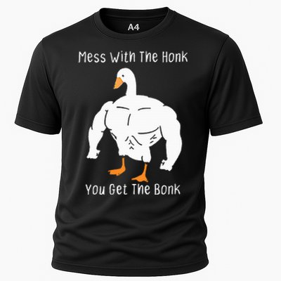 Mess With The Honk You Get The Bonk Funny Goose Cooling Performance Crew T-Shirt