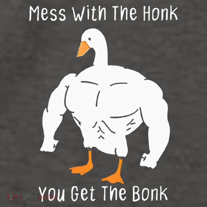Mess With The Honk You Get The Bonk Funny Goose Vector Backpack