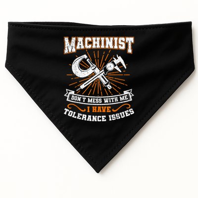 Machinist With Tolerance Issues Machinist Funny USA-Made Doggie Bandana