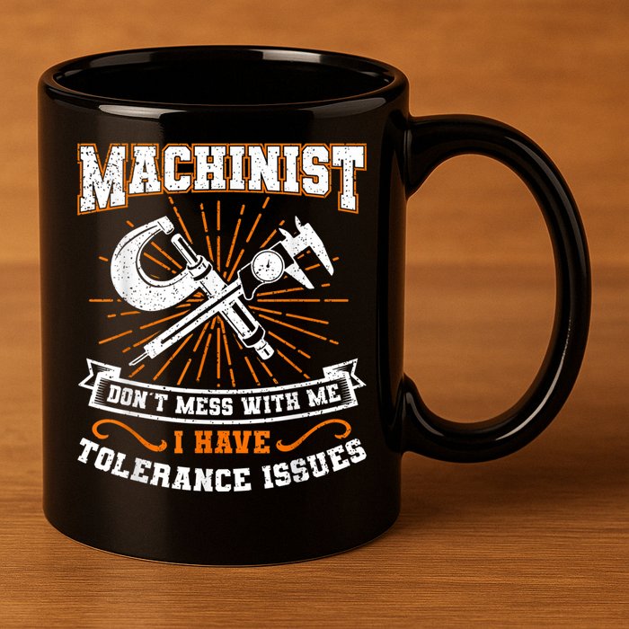 Machinist With Tolerance Issues Machinist Funny 11oz C Handle Ceramic Mug