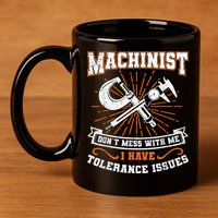 Machinist With Tolerance Issues Machinist Funny 11oz C Handle Ceramic Mug