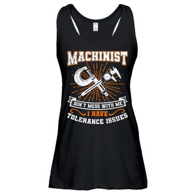 Machinist With Tolerance Issues Machinist Funny Ladies Essential Flowy Tank