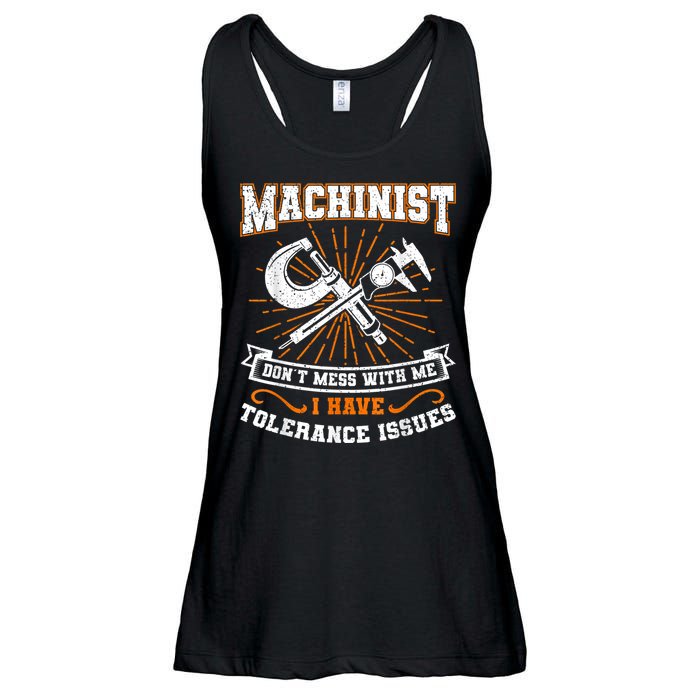 Machinist With Tolerance Issues Machinist Funny Ladies Essential Flowy Tank