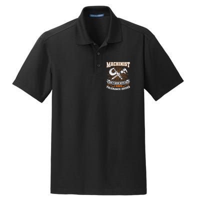 Machinist With Tolerance Issues Machinist Funny Dry Zone Grid Polo