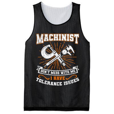 Machinist With Tolerance Issues Machinist Funny Mesh Reversible Basketball Jersey Tank