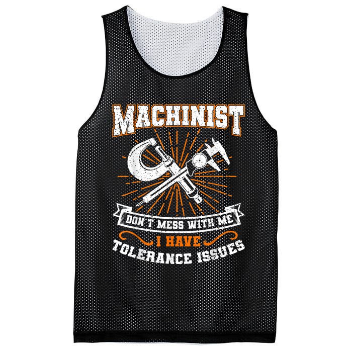 Machinist With Tolerance Issues Machinist Funny Mesh Reversible Basketball Jersey Tank