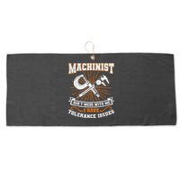 Machinist With Tolerance Issues Machinist Funny Large Microfiber Waffle Golf Towel