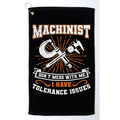 Machinist With Tolerance Issues Machinist Funny Golf Towel