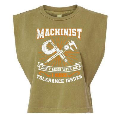 Machinist With Tolerance Issues Machinist Funny Garment-Dyed Women's Muscle Tee