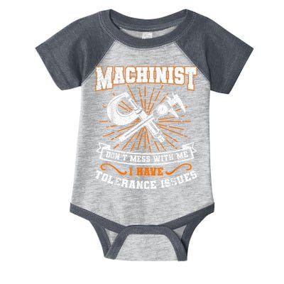 Machinist With Tolerance Issues Machinist Funny Infant Baby Jersey Bodysuit