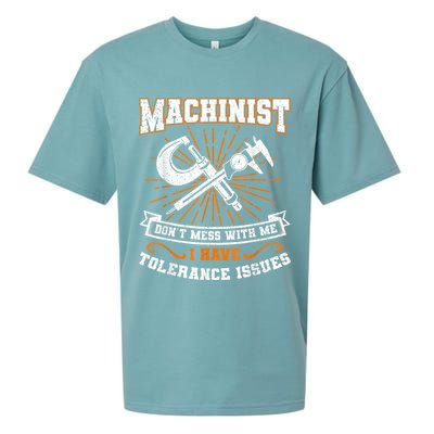 Machinist With Tolerance Issues Machinist Funny Sueded Cloud Jersey T-Shirt