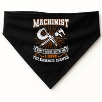 Machinist With Tolerance Issues Machinist Funny Gift USA-Made Doggie Bandana