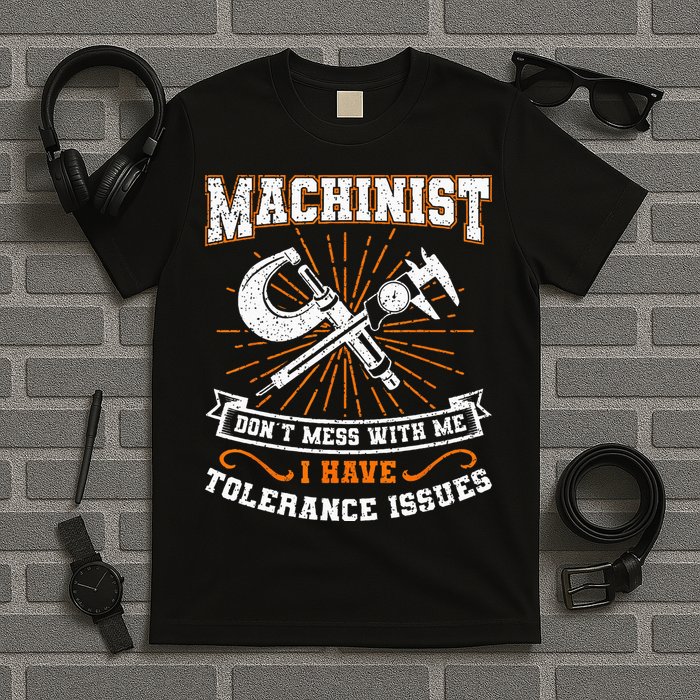 Machinist With Tolerance Issues Machinist Funny Gift T-Shirt