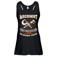 Machinist With Tolerance Issues Machinist Funny Gift Ladies Essential Flowy Tank