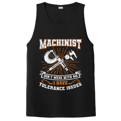 Machinist With Tolerance Issues Machinist Funny Gift PosiCharge Competitor Tank