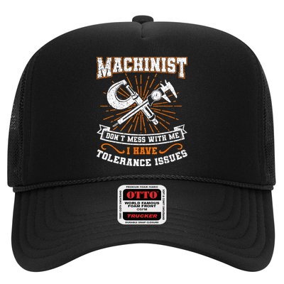 Machinist With Tolerance Issues Machinist Funny Gift Trucker Hat
