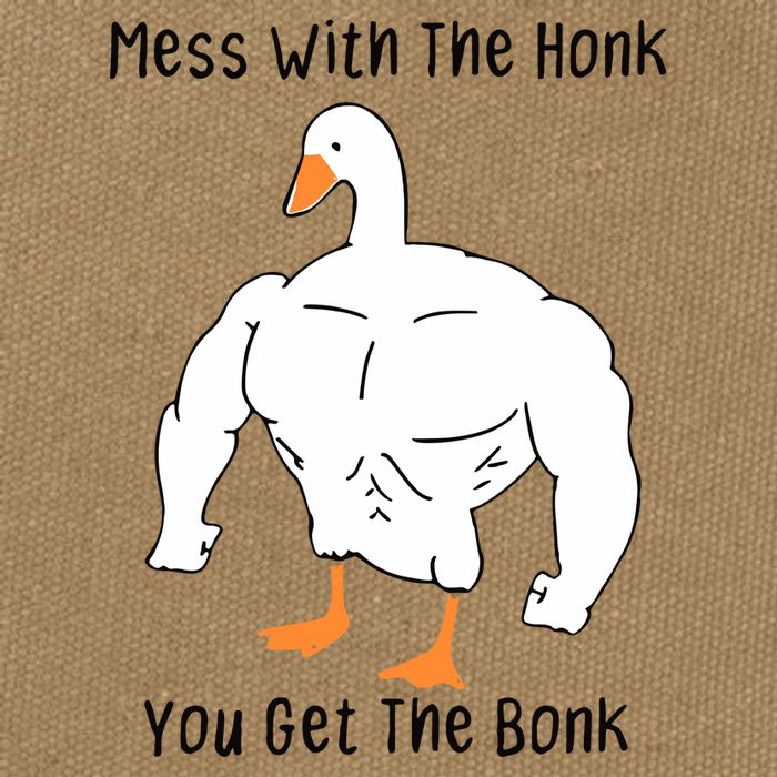 Mess With The Honk You Get The Bonk Cotton Canvas Backpack