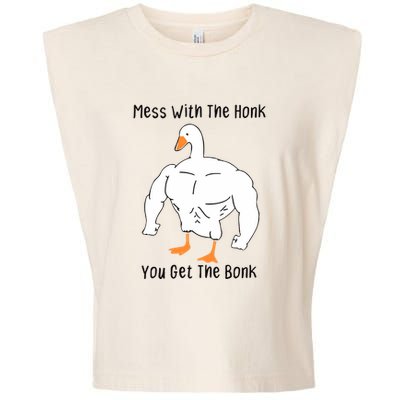 Mess With The Honk You Get The Bonk Garment-Dyed Women's Muscle Tee