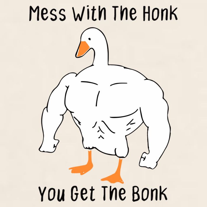 Mess With The Honk You Get The Bonk Garment-Dyed Women's Muscle Tee