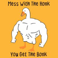 Mess With The Honk You Get The Bonk Pom Pom 12in Knit Beanie